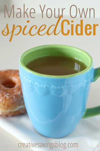 This recipe has me skipping the drive-thru! It's almost too easy, tastes out-of-this-world amazing, and takes just a few ingredients! The best part? It totally has my kitchen smelling like Fall all the time! #spicedcider #diycider #homemadespicedcider #spicedciderrecipe #ciderrecipe