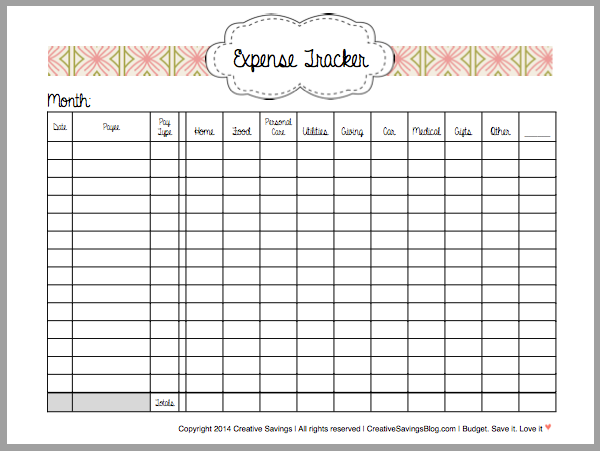 This printable makes tracking your expenses SO easy! Also includes link to an Excel file.