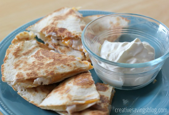 Cheesy Turkey and Ranch Quesadillas | Creative Savings