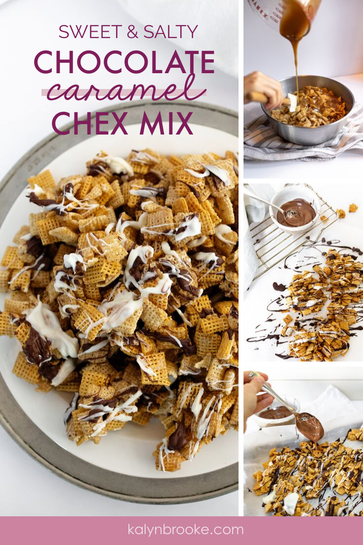 Chocolate Caramel Sweet Chex Mix Recipe Perfect Party Snack!