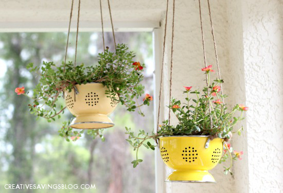 DIY Colander Planter | Creative Savings