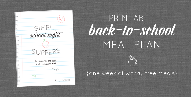 Does the school year have you panicking about what to make for dinner? It shouldn't! These simple school night suppers are perfect for busy weeknights, and won't leave you stranded in the kitchen all afternoon. They're kid-friendly and parent-approved, and go from grocery bag to dinner table in 29 minutes or less!