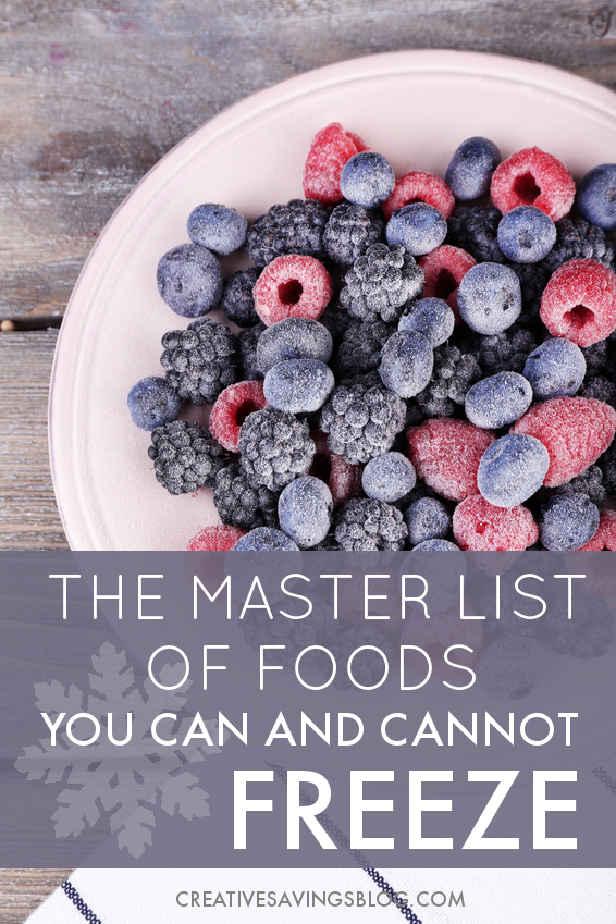 Use this master list of foods you can and cannot freeze to preserve all your ingredients with confidence. Now you know exactly what gets mushy and what stays fresh! Also comes in a convenient printable to hang on your fridge.
