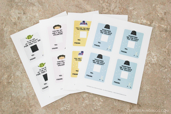 Have a kiddo that geeks out on all things Star Wars? Skip the overpriced boxes at the store, and download these printable Star Wars Valentines instead. Great last minute option that's still cute and creative!