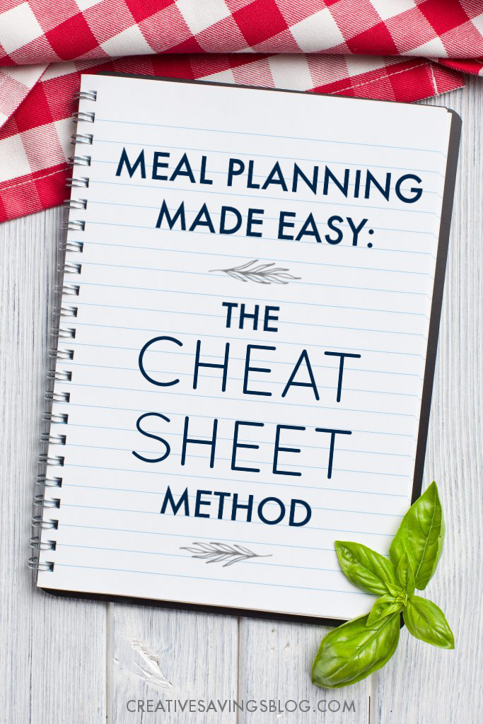 meal planning cheat sheet template