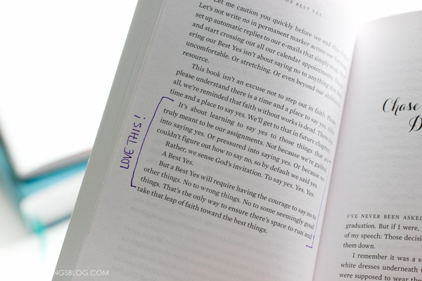 The Best Yes - Don't be afraid to say no in your journey of learning how to simplify your life