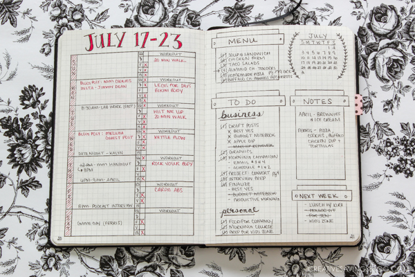 7 Meal Plan Bullet Journal Layouts To Become A Better Meal