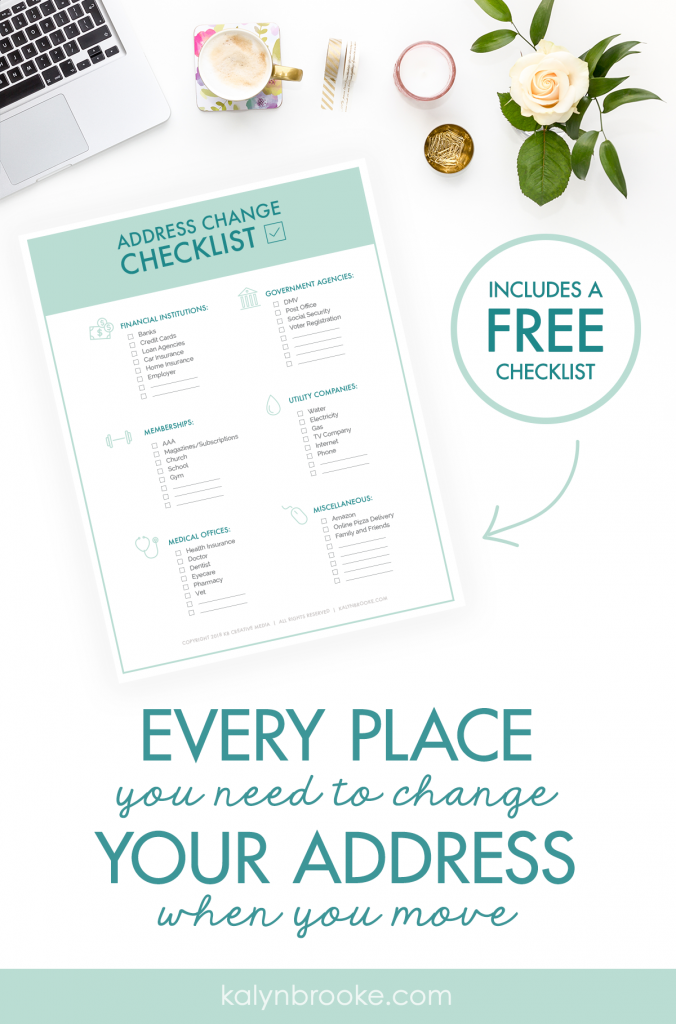 The Ultimate Change of Address Checklist Printable