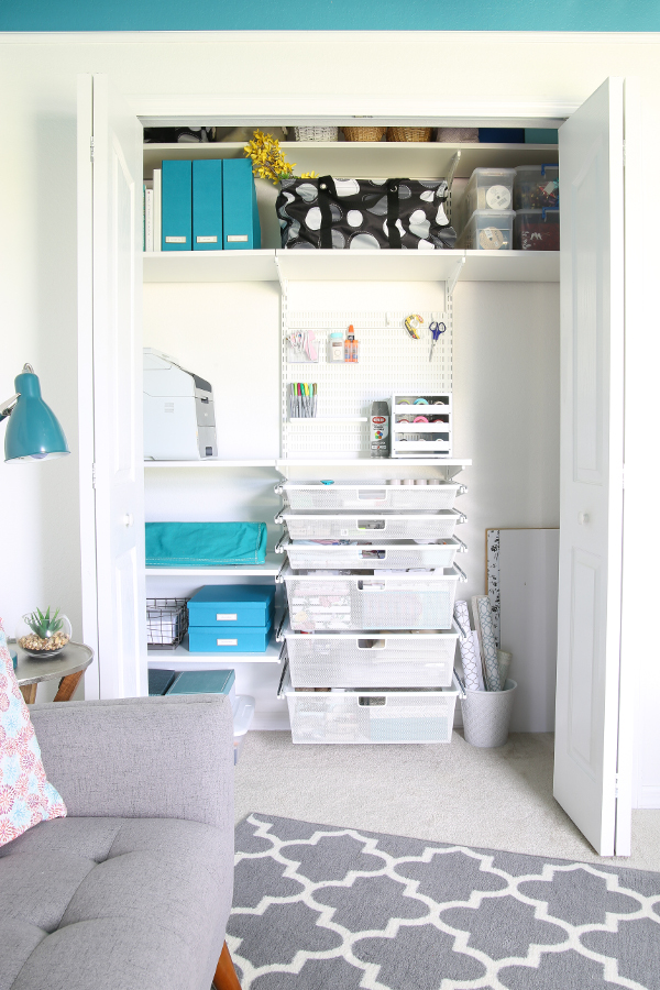 Craft Room Closet Makeover Organizing