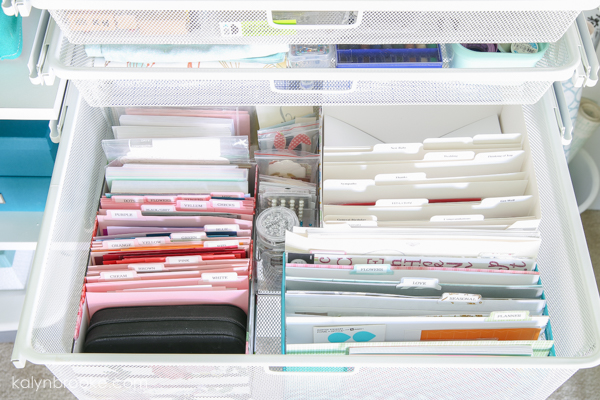 How to Organize Cards and Card Making Supplies