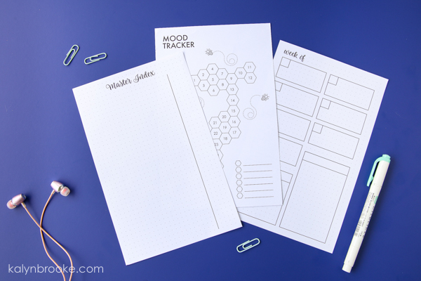 bullet journal printables