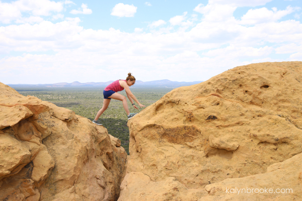 woman hiking