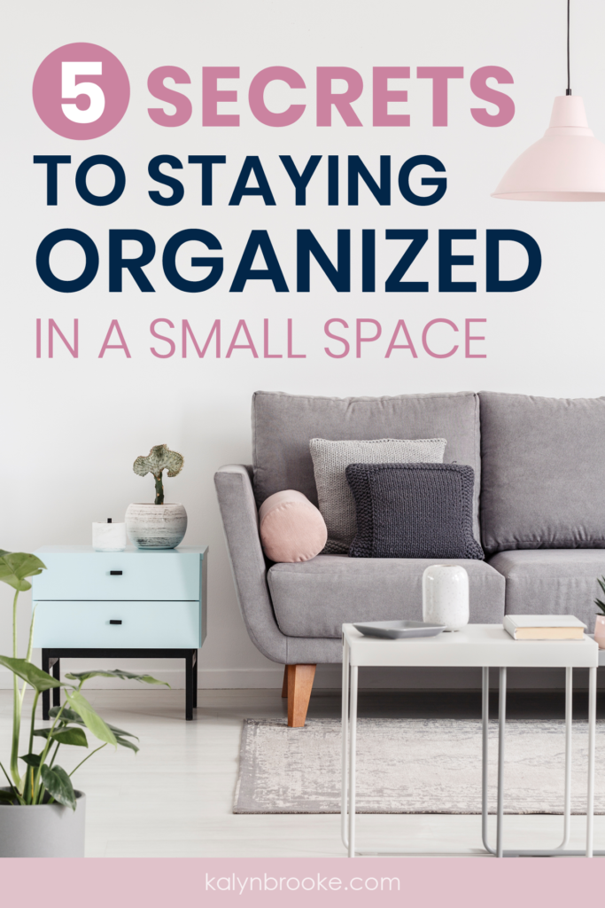 Tired. That's the best word I can think of to describe the way I felt about our smaller-than-average home. Oh, when we bought it, I had grand visions of minimalist living (and a lower mortgage payment!). But I soon became overwhelmed by HOW to stay organized in a small space. Then I read these 5 secrets and overhauled every room one by one., maximizing our storage. It worked! And now I'm happy to be home again!