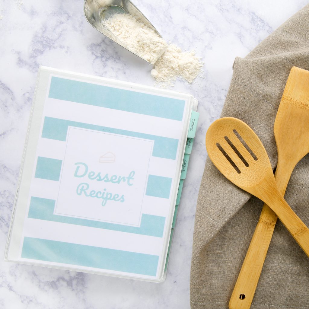 Dessert Recipes binder